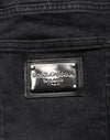 Dolce & Gabbana Black Slim Fit Stretch Men Denim Pants Jeans