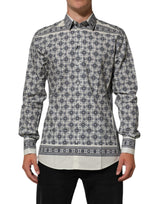 Dolce & Gabbana Multicolor Monkey Tie Print GOLD Dress Shirt