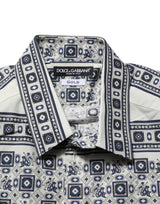 Dolce & Gabbana Multicolor Monkey Tie Print GOLD Dress Shirt