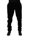 Dolce & Gabbana Black Cotton Slim Fit Denim Trouser Jeans
