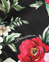 Dolce & Gabbana Black Floral Cotton Dress Formal Trouser Pants