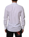 Dolce & Gabbana White Cotton MARTINI Men Formal Dress Shirt