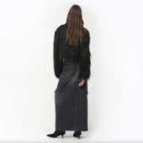 PINKO Black Cotton Skirt