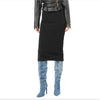 PINKO Black Viscose Skirt
