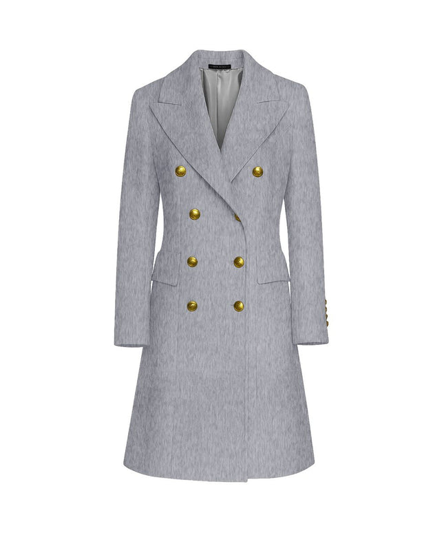Made in Italy Made in Italy Gray Wool Women Coat (Italian Size WOMEN: IT40|S, nan: nan, nan: nan)