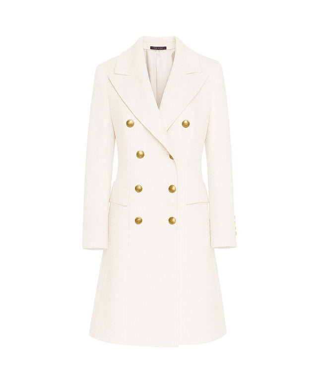 Made in Italy Made in Italy White Wool Women Coat (Italian Size WOMEN: IT40|S, nan: nan, nan: nan)