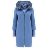 Herno Blue Cashmere Women Coat