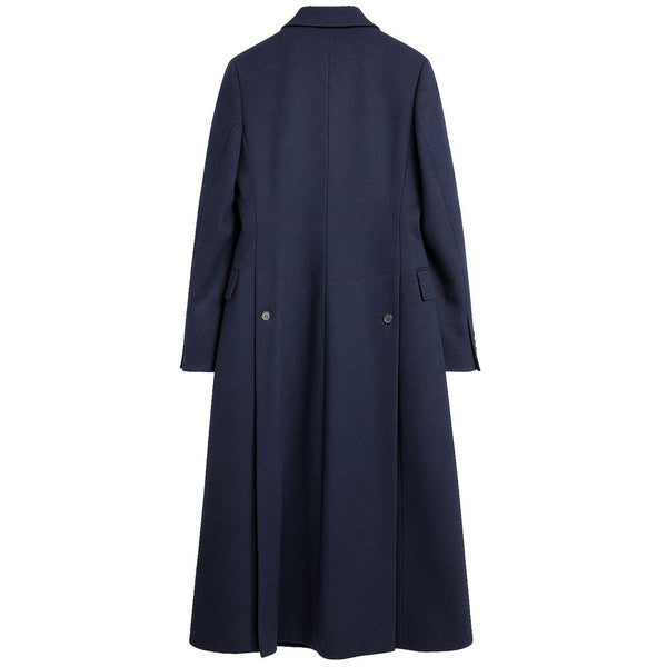 Made in Italy Blue Wool Women Coat