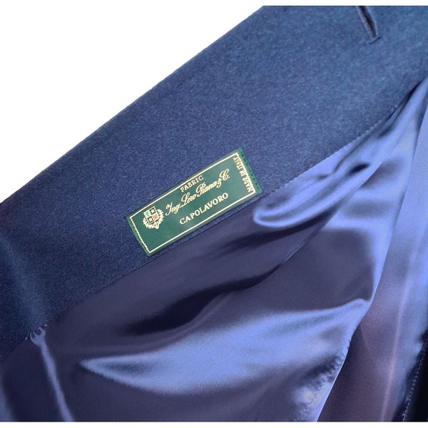 Made in Italy Blue Wool Women Coat