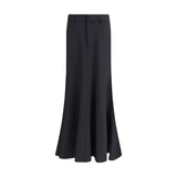Balenciaga Godet Maxi Skirt in virgin wool