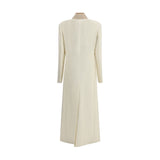 Di Stavnitser White Fleece Wool Coat