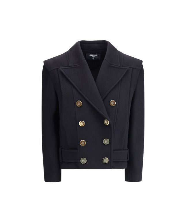 Balmain Wool Double-breasted Coat