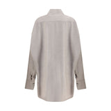 Di Stavnitser Gray Fleece Wool Dress Shirt