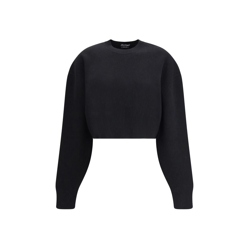 Tom Ford Black Fleece Wool Sweatshirt