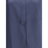 Brunello Cucinelli Blue Silk Blouse