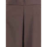 Di Stavnitser Brown Fleece Wool Casual Pants