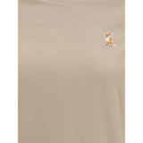 Maison Kitsuné Beige Cotton T-Shirt