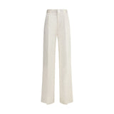 SA SU PHI Cream Silk Pants