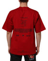 Dolce & Gabbana Red Logo Eye Print Cotton Short Sleeve T-shirt