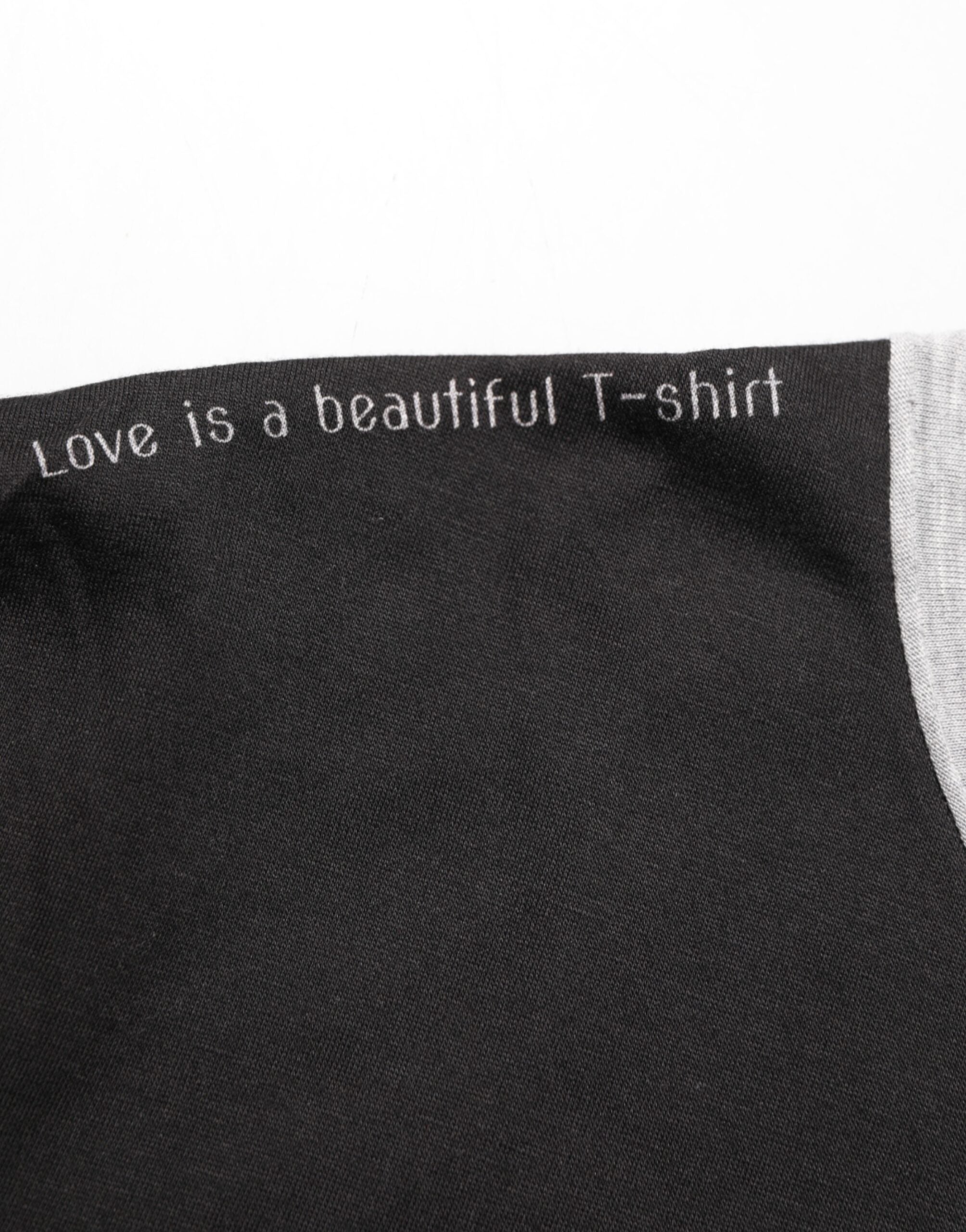 Dolce & Gabbana Black Cotton Logo Print Men Crew Neck T-shirt