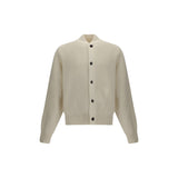 Jacquemus White Fleece Wool Cardigan