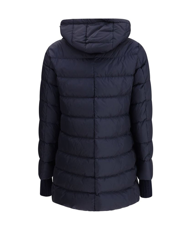 Herno Hooded Down Jacket in dark blue