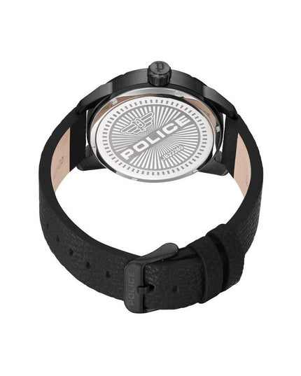 Police Black Leather Watch