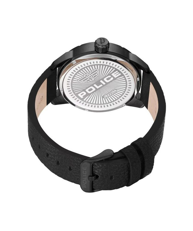 Police Black Leather Watch