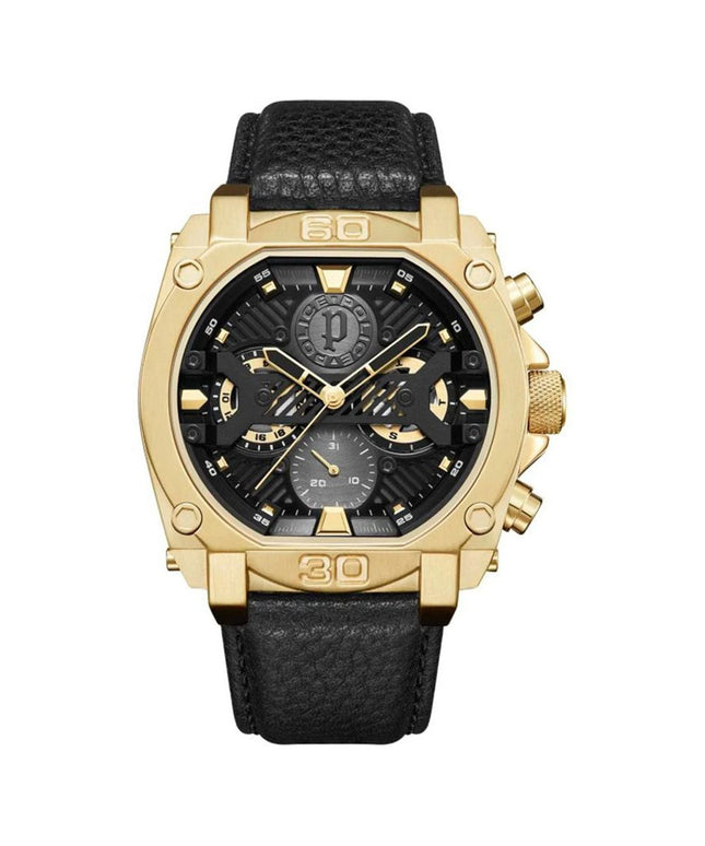 Police Black Leather Watch