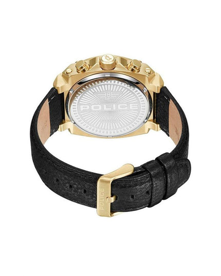 Police Black Leather Watch