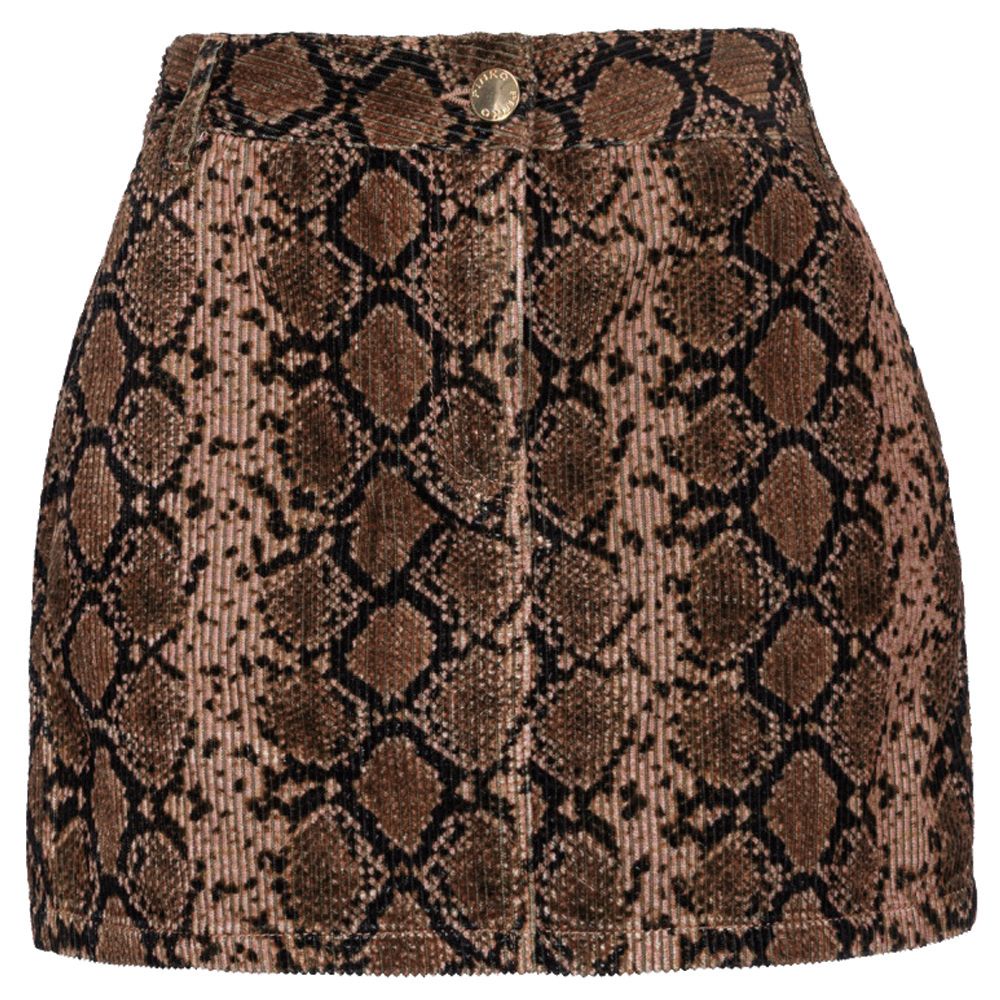 PINKO PINKO Brown Cotton Women's Miniskirt (Italian Size WOMEN: IT36|XXS, nan: nan, nan: nan)