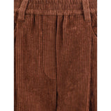 Brunello Cucinelli Brown Cotton Casual Pants