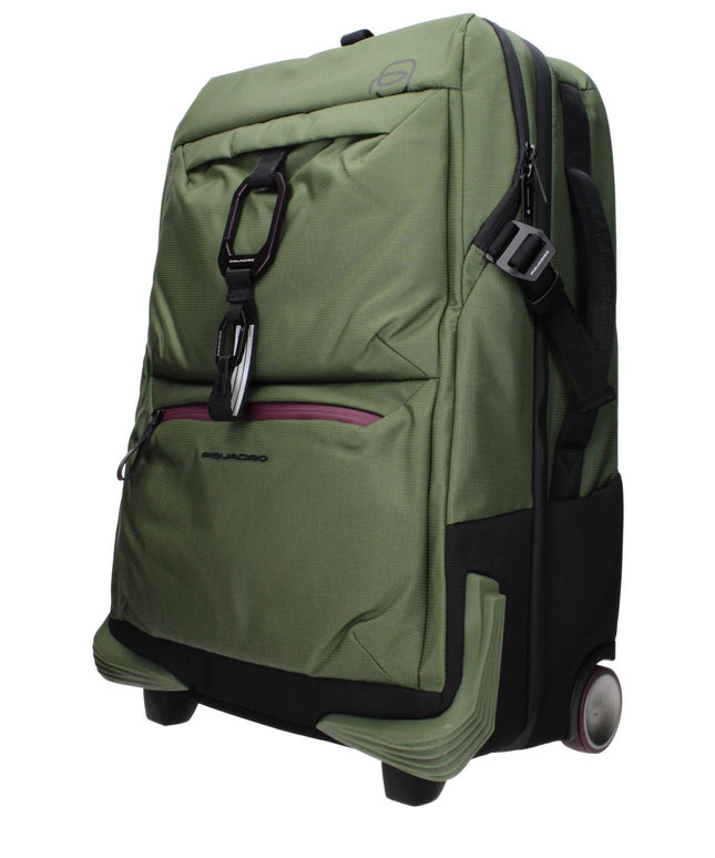 Piquadro Green Fabric Luggage And Travel