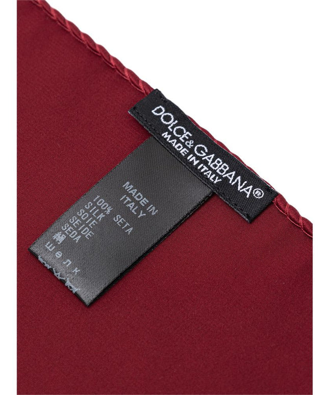 Dolce & Gabbana Red Silk Pocket Square