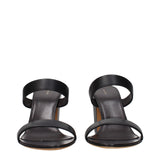 The Row Black Leather Stiletto Heels Sandals