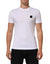 Dolce & Gabbana White Cotton Logo Patch Crew NeckT-shirt