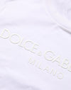 Dolce & Gabbana White Cotton Crew Neck Short Sleeves T-shirt