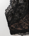 Dolce & Gabbana Black Floral Lace Mesh High Brief PantyUnderwear
