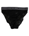 Dolce & Gabbana Black Lace Slip Brief Logo WaistbandUnderwear
