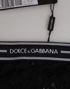 Dolce & Gabbana Black Lace Slip Brief Logo WaistbandUnderwear