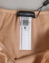 Dolce & Gabbana Nude Beige Silk Satin Stretch Bow Briefs Underwear