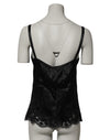 Dolce & Gabbana Black Silk Floral Lace Tank Lingerie Top Underwear