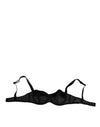 Dolce & Gabbana Black Nylon Underwired Balconette Bra Underwear