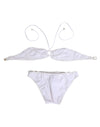 Dolce & Gabbana White Logo Swimsuit 2 Piece Top Bottom Swimwear