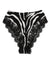 Dolce & Gabbana Black Silk Zebra Print Lace High Waist Underwear