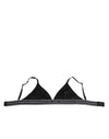 Dolce & Gabbana Black Lace Triangle Bralette Wireless Underwear