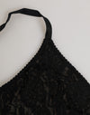 Dolce & Gabbana Black Lace Triangle Bralette Wireless Underwear