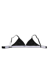 Dolce & Gabbana Black Lace Triangle Bralette Wireless Underwear