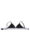 Dolce & Gabbana Black Lace Triangle Bralette Wireless Underwear