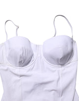 Dolce & Gabbana White Padded Balconette One Piece Swimwear